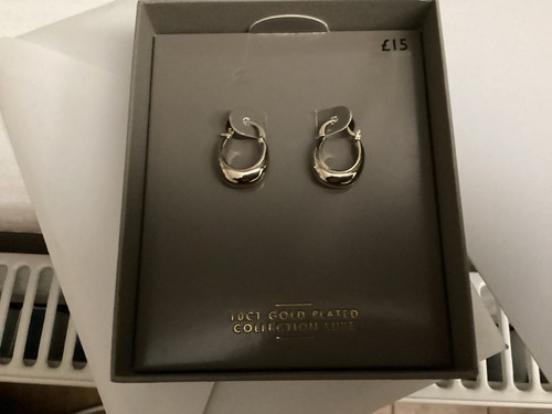 Ladies gold plated earrings - plated,