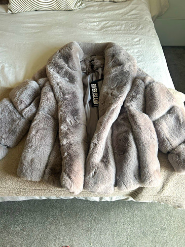 River island grey faux fur - island,
