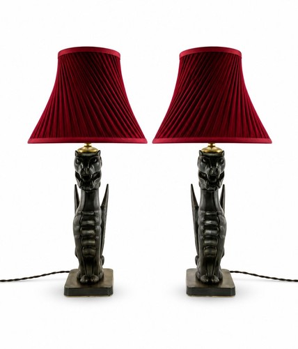 Garuda dragon table lamps - table,