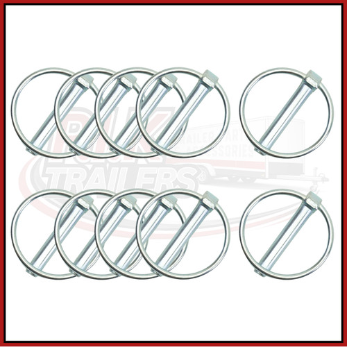 Lynch pins 8mm dia - 10,