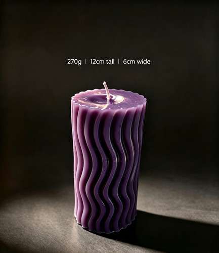 Pure beeswax pillar candle - beeswax,