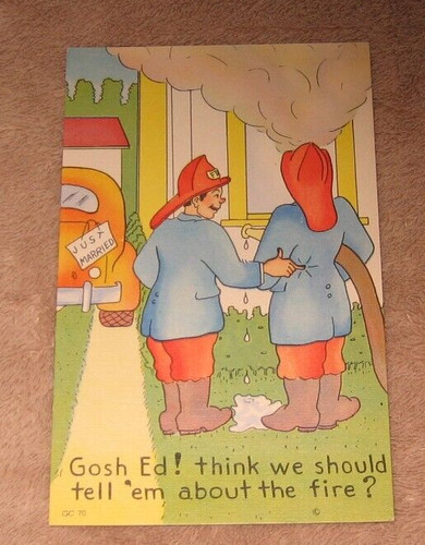 Fire related comic - comic, linen