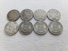 Lot uk silver sixpence - uk,