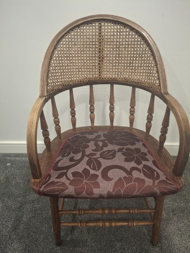 Barrel cane seated armchair - seated,