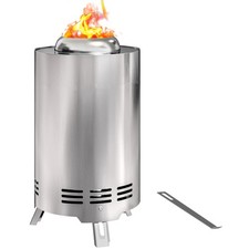 Outsunny Stainless Steel Smokeless Wood Burning Firepit Garden Fire Pit