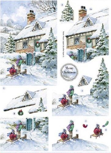 Die cut decoupage a4 sheet - cut,