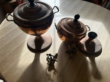 Two Antique Copper Tea Urns In Need Of TLC
