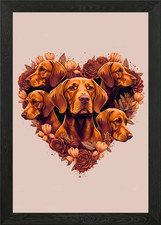 Vizsla Framed Wall Art Poster