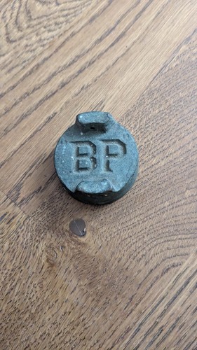 Two 2 gallon petrol oil - bp.,