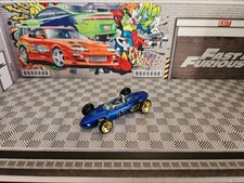 Rare Vintage 2000 Hot Wheels Blue Ferrari 156 Gold SK5 Wheels metal base