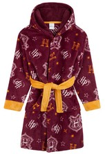 Harry Potter Kids Dressing Gown, Gryffindor Soft Fleece Robe For Boys Or Girls