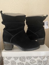 Next Black Suede Slouch Boots UK5 New 