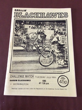 1985 BARROW BLACKHAWKS v WORKINGTON COMETS 16th JULY ( GOOD CONDITION )