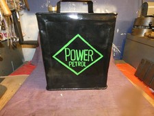 VINTAGE 2 GALLON PETROL CAN POWER PETROL  PETROLANIA AUTOMOBILIA
