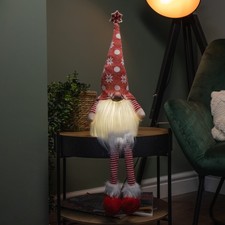 69cm Battery Lit Christmas Gonk Decoration with Dangly legs in Red