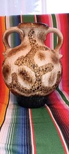 Spectacular Rare Dümler & Breiden 1960s XL FAT LAVA Floor VASE West Germany Vgc