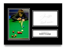 Judd Trump Signed A4 Photo Autograph Snooker Crucible Gift Display + COA