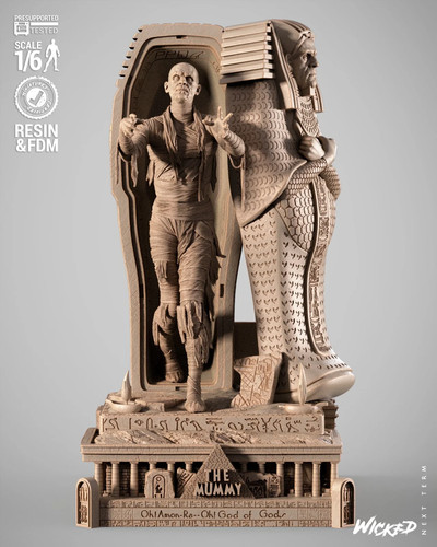 Printed 16k resin - printed, mummy
