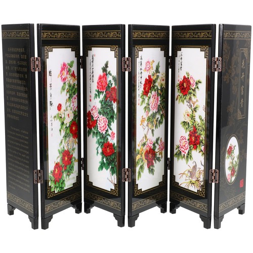 Small wooden folding screen - wooden,