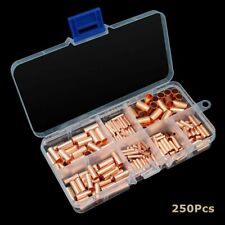 250Pcs GT1-6mm Copper Tube Butt Wire Ferrule Cable Crimp Connectors Terminal Kit