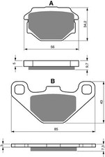 Brake Disc Pads Rear R/H