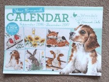 WRENDALE DESIGNS CROSS STITCH CALENDAR WITH 6 DESIGNS 2017