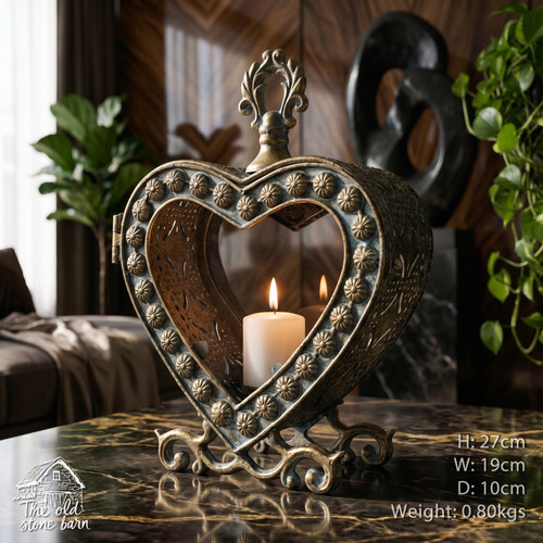 Heart candle holder vintage - heart,