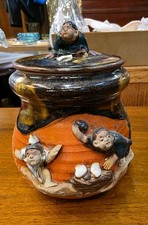 Sumida antique pottery lidded - antique,