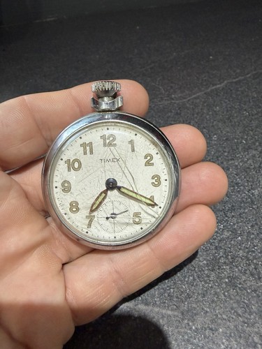 Timex chromed gents hand wind - timex,