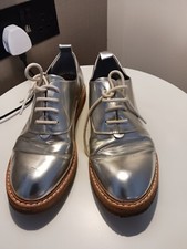 Clarks Originals Womens Silver Leather Wedge Derby Shoes UK  5. D Eu39  US 8