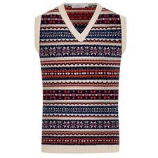MENS KNITTED FAIRISLE TANKTOP