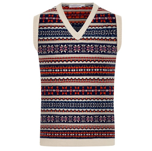 Mens knitted fairisle tanktop - mens,