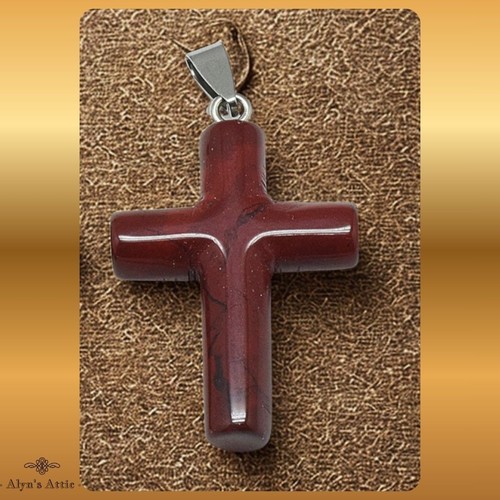 Red jasper barrel - jasper, cross