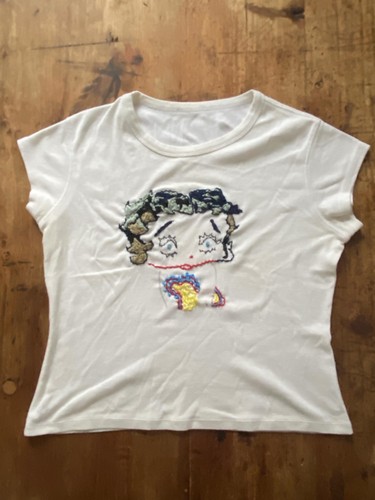 Betty boop embroidered crop - betty,