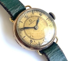 Omega vintage 9ct gold green - vintage,