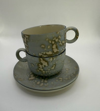 Hornsea Pottery RARE Cirrus Concept Set of 2 Cups and Saucers - Read Description