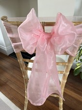 55 X Baby Pink Organza Sashes