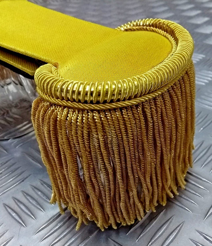 Gold mylar thread fringe - gold,