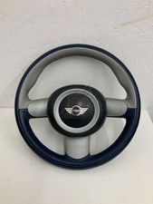 BMW Mini Cooper S R52 R53 Checkmate Blue Silver 3 Spoke Steering Wheel 6770328