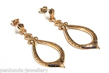 9ct Gold Long Teardrop