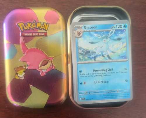 Pokemon card tin with - tin, water