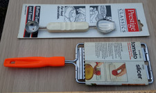 VINTAGE ARGYLE TOMATO SLICER AND PRESTIGE CLASSICS BUTTER CURLER AND FOOD BALLER