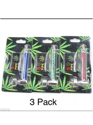 Metal smoking pipe pack - metal, 3