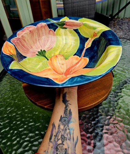 Large vintage majolica studio - large,