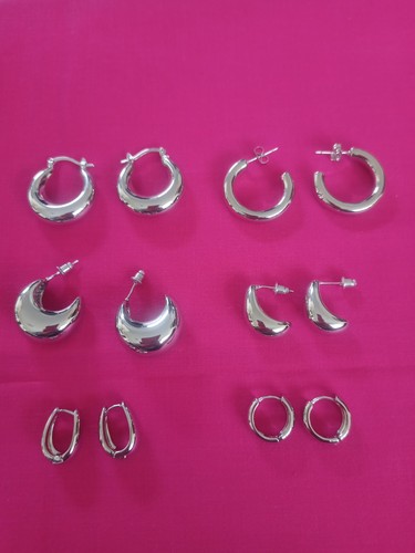 Stamped 925 silver earrings - stamped,