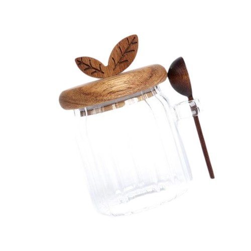 Glass jar with lid and - jar,