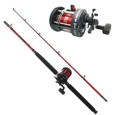 FLADEN FISHING BOAT ROD + REEL MULTIPLIER SET 6FT FISSION BOAT or PIER SET