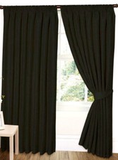 Pair of Black Pencil Pleated