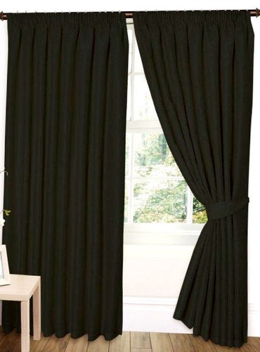 Pair black pencil pleated - of,