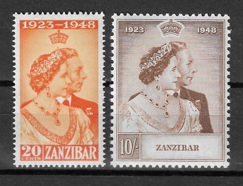Zanzibar 1949 333 334 mnh - zanzibar, sg